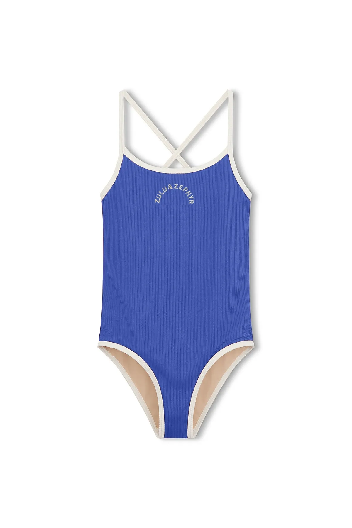 Mini Rib Logo One Piece - Deep Blue