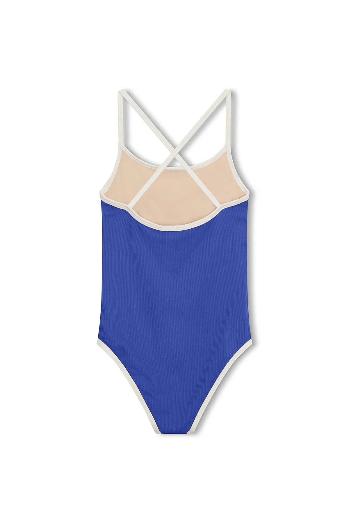 Mini Rib Logo One Piece - Deep Blue