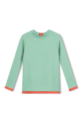 Mini Rib Rashie - Turquoise