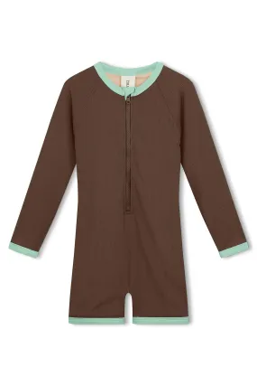 Mini Rib Surf Suit - Cacao