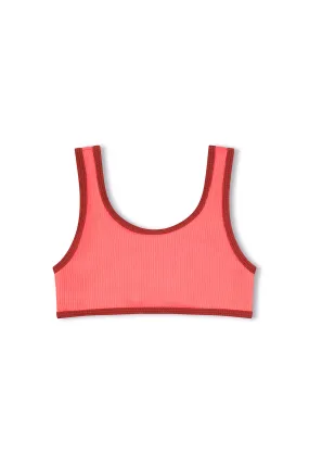 Mini Scoop Bikini Top - Coral