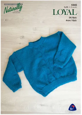 Naturally Loyal Sweater 8ply/10ply Knitting Pattern #K442