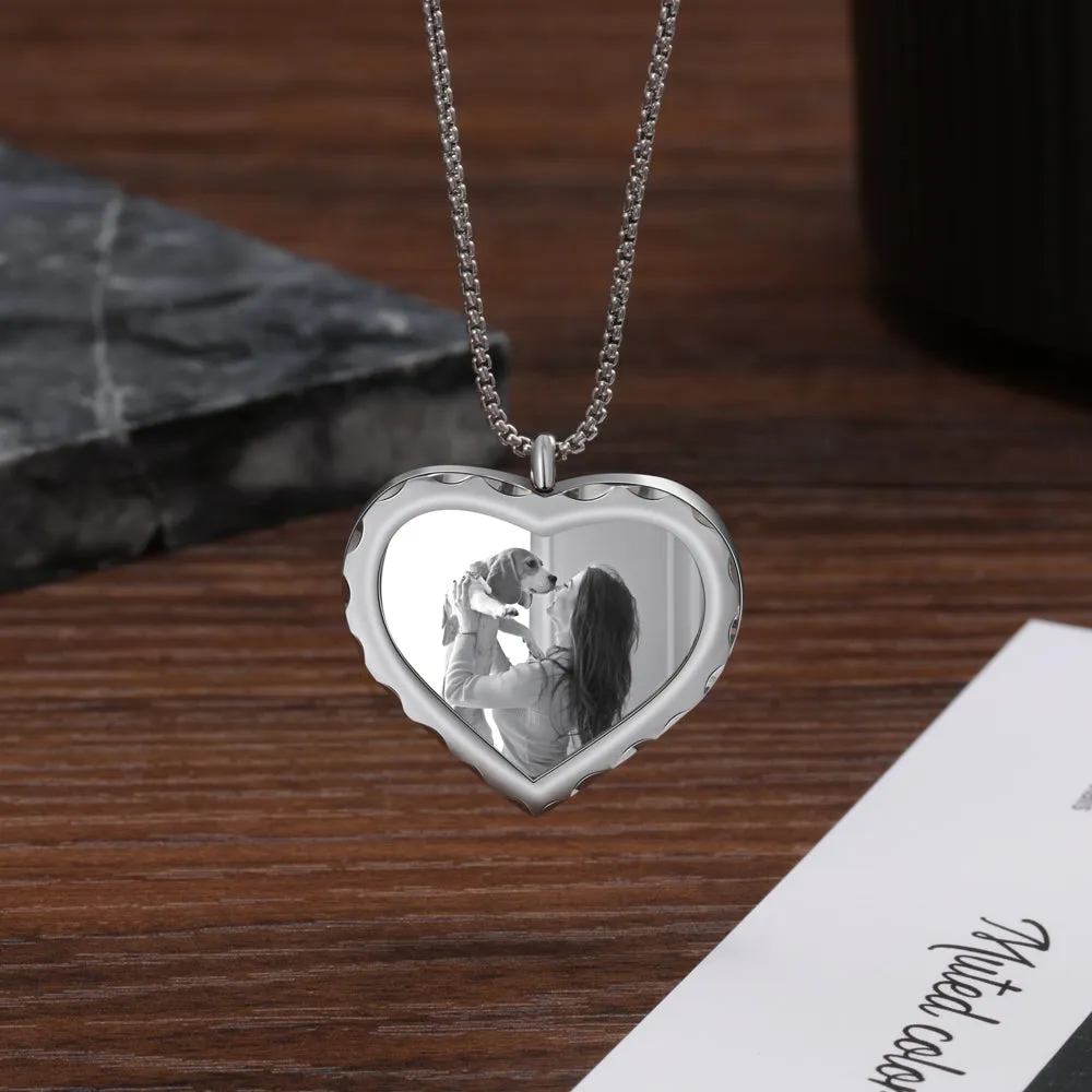 New Custom Photo Pendant Heart Necklace