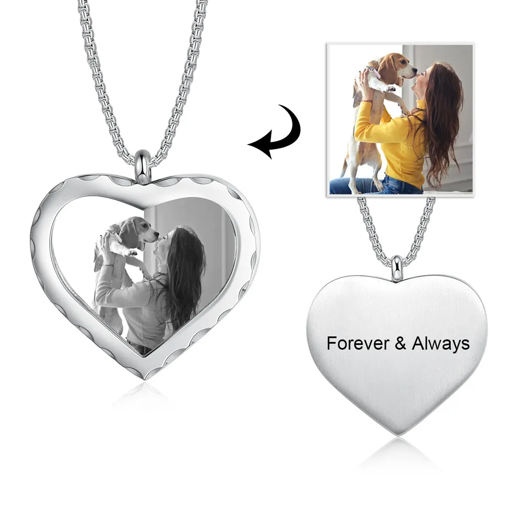 New Custom Photo Pendant Heart Necklace