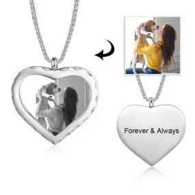 New Custom Photo Pendant Heart Necklace