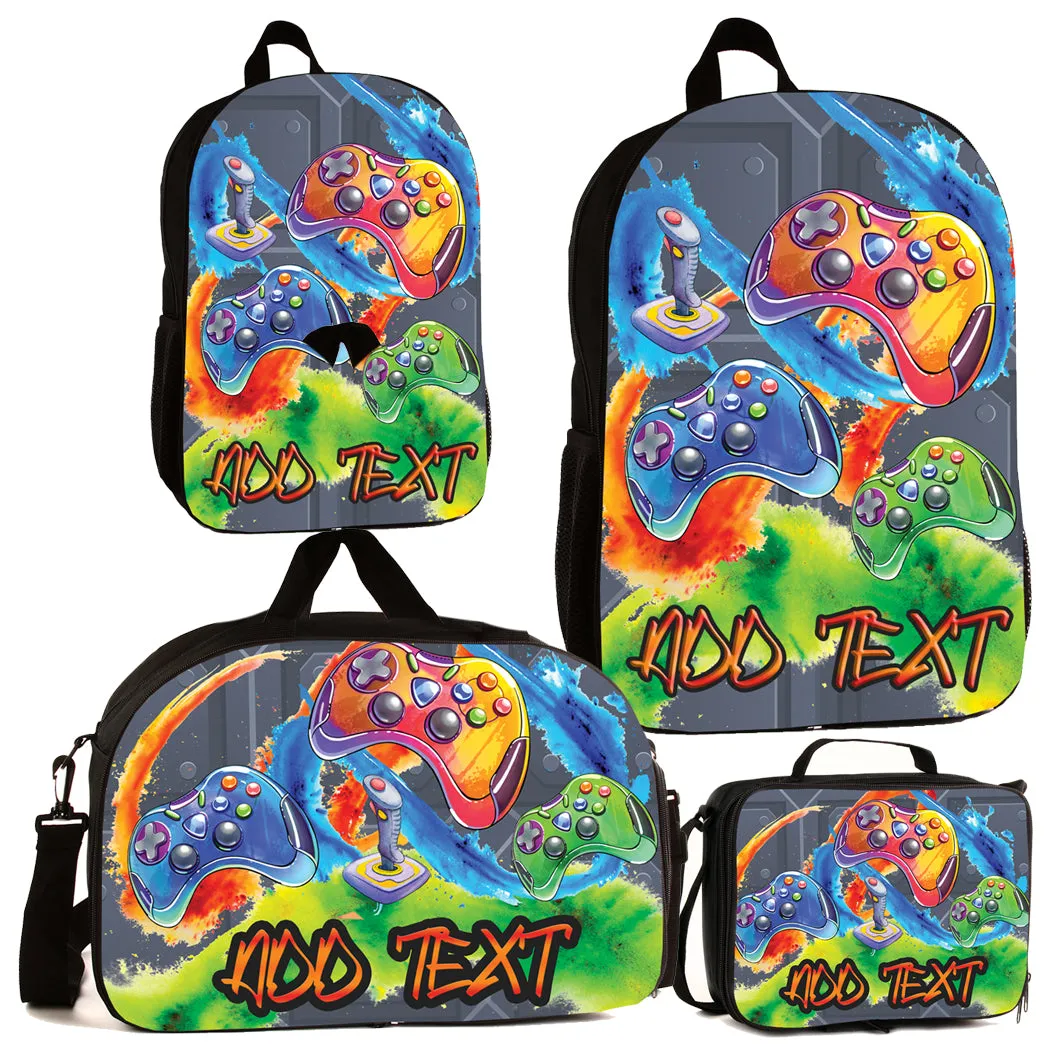 Personalized Full Color Backpacks / Lunch Bag / Duffel Bag - Game On