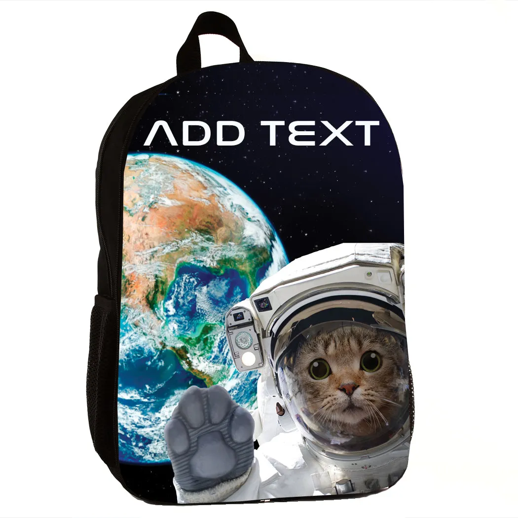 Personalized Full Color Backpacks / Lunch Bag / Duffel Bag - Space Cat