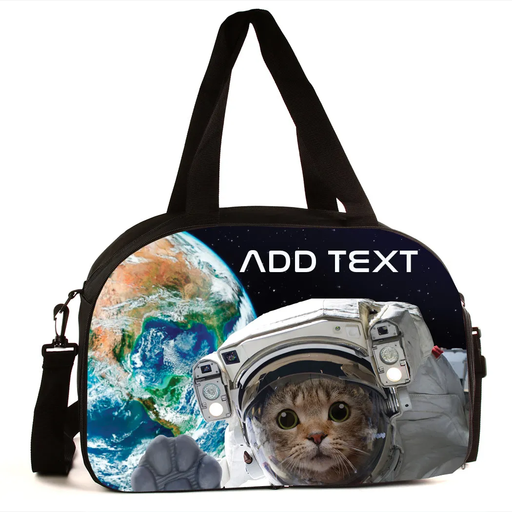 Personalized Full Color Backpacks / Lunch Bag / Duffel Bag - Space Cat