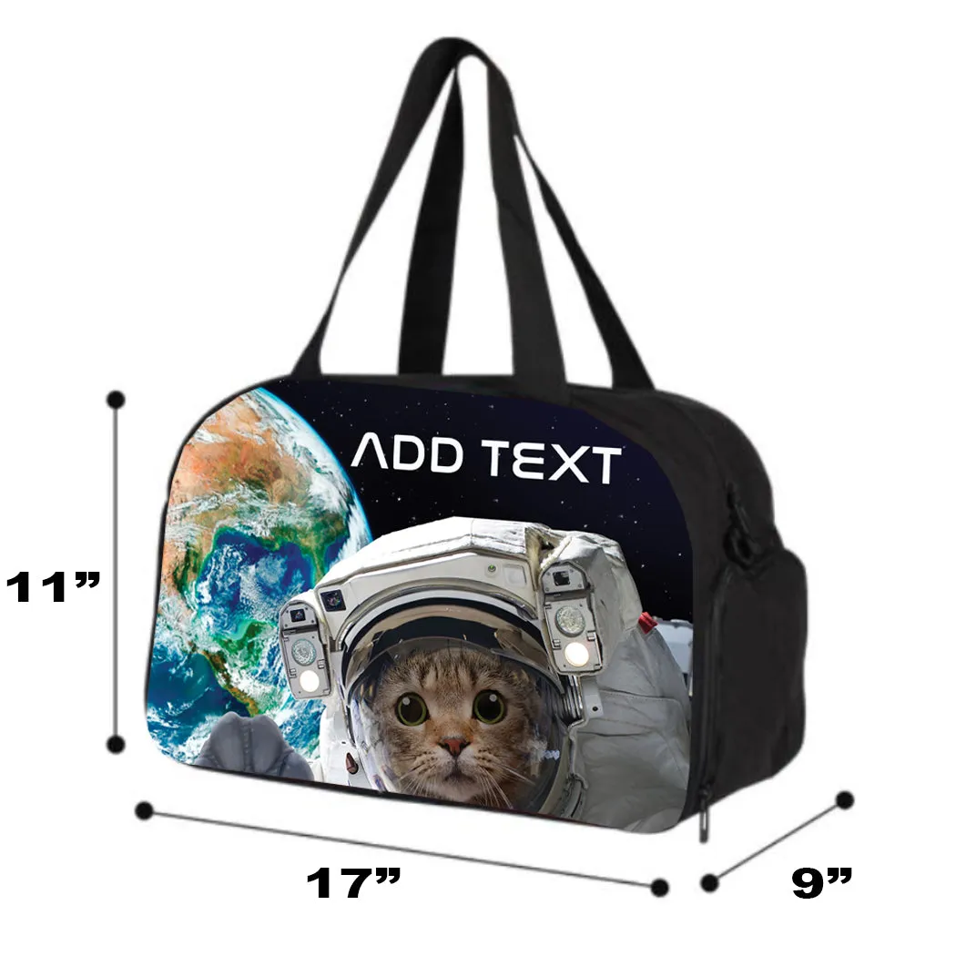 Personalized Full Color Backpacks / Lunch Bag / Duffel Bag - Space Cat