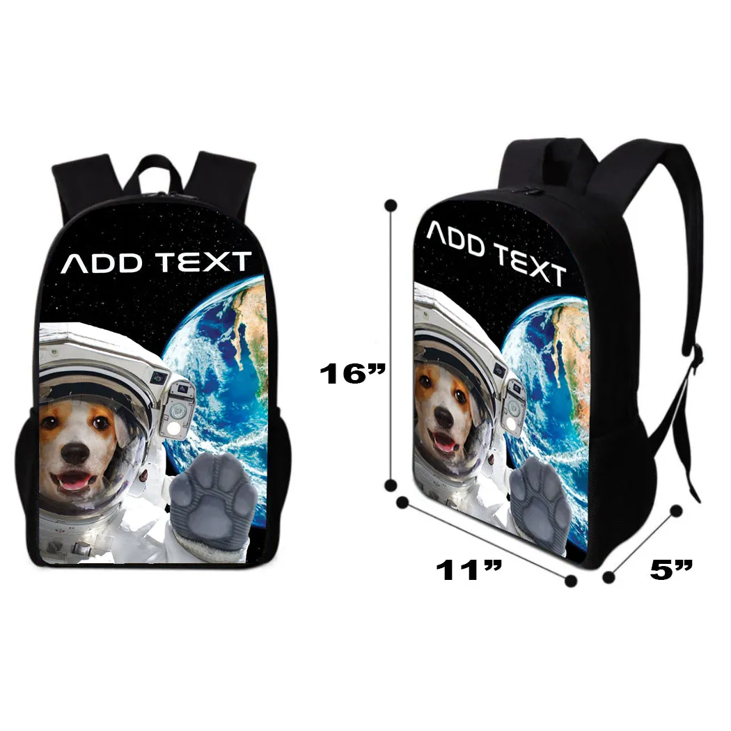 Personalized Full Color Backpacks / Lunch Bag / Duffel Bag - Space Dog