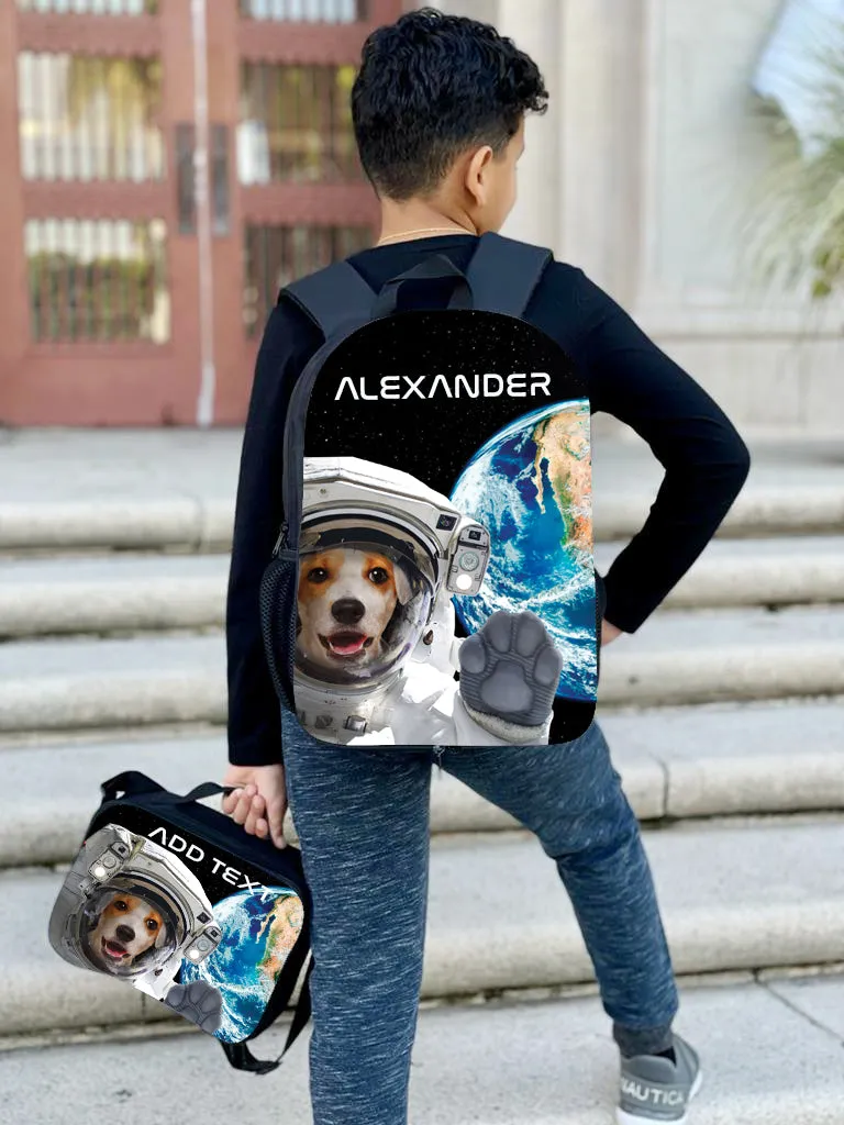 Personalized Full Color Backpacks / Lunch Bag / Duffel Bag - Space Dog