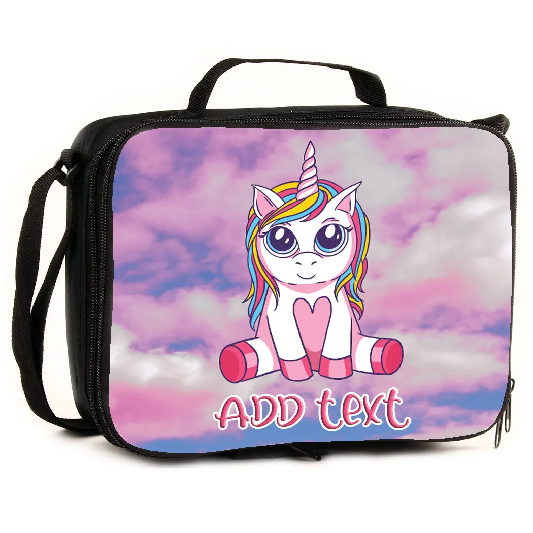 Personalized Full Color Backpacks / Lunch Bag / Duffel Bag - Unicorn Baby