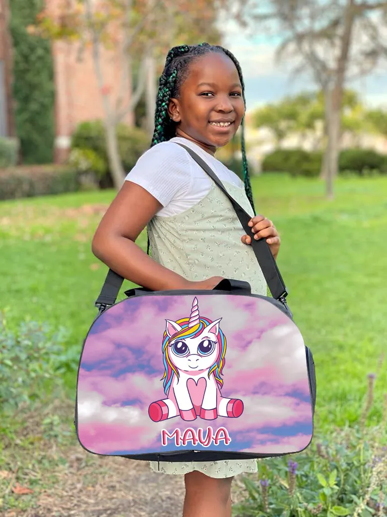 Personalized Full Color Backpacks / Lunch Bag / Duffel Bag - Unicorn Baby