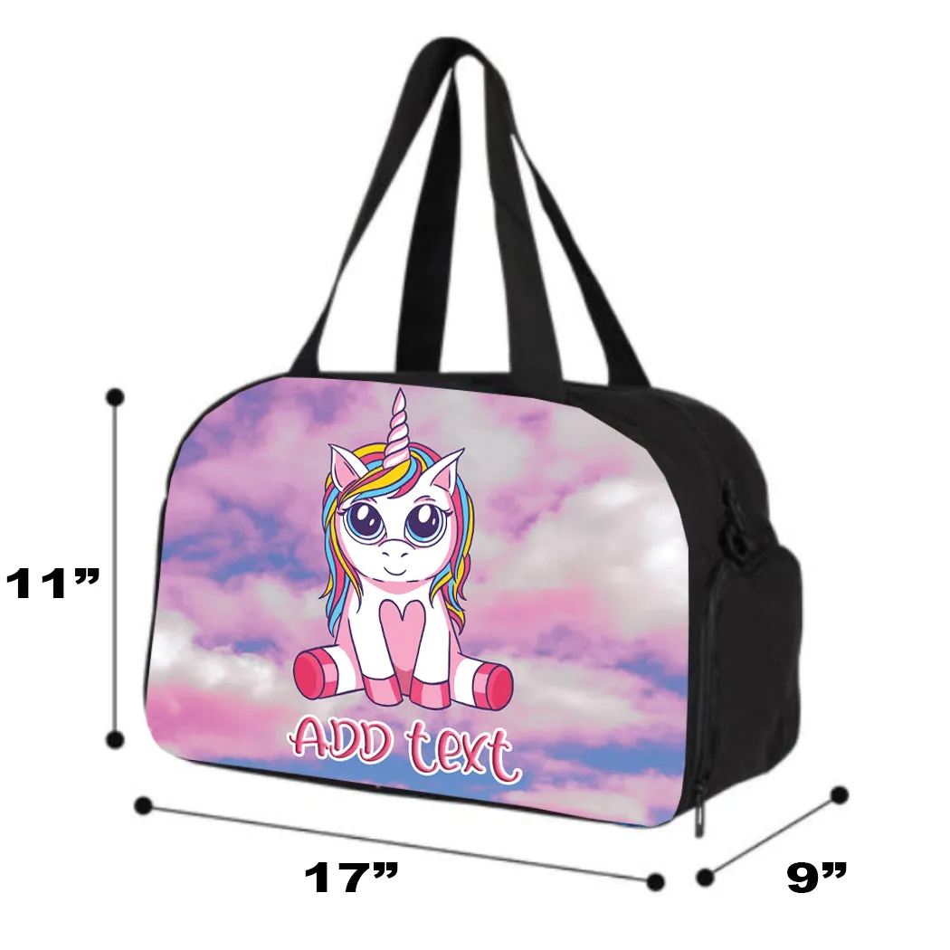 Personalized Full Color Backpacks / Lunch Bag / Duffel Bag - Unicorn Baby