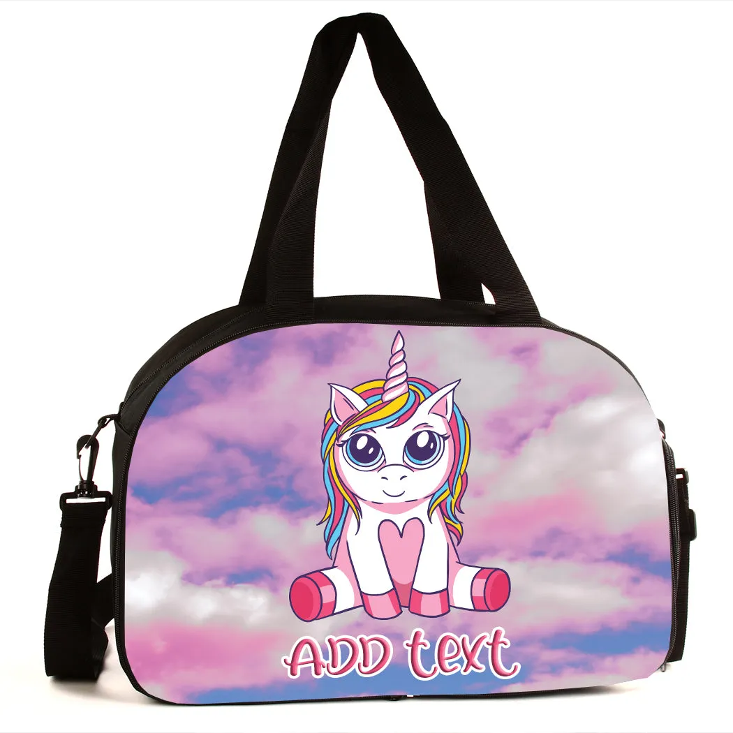 Personalized Full Color Backpacks / Lunch Bag / Duffel Bag - Unicorn Baby