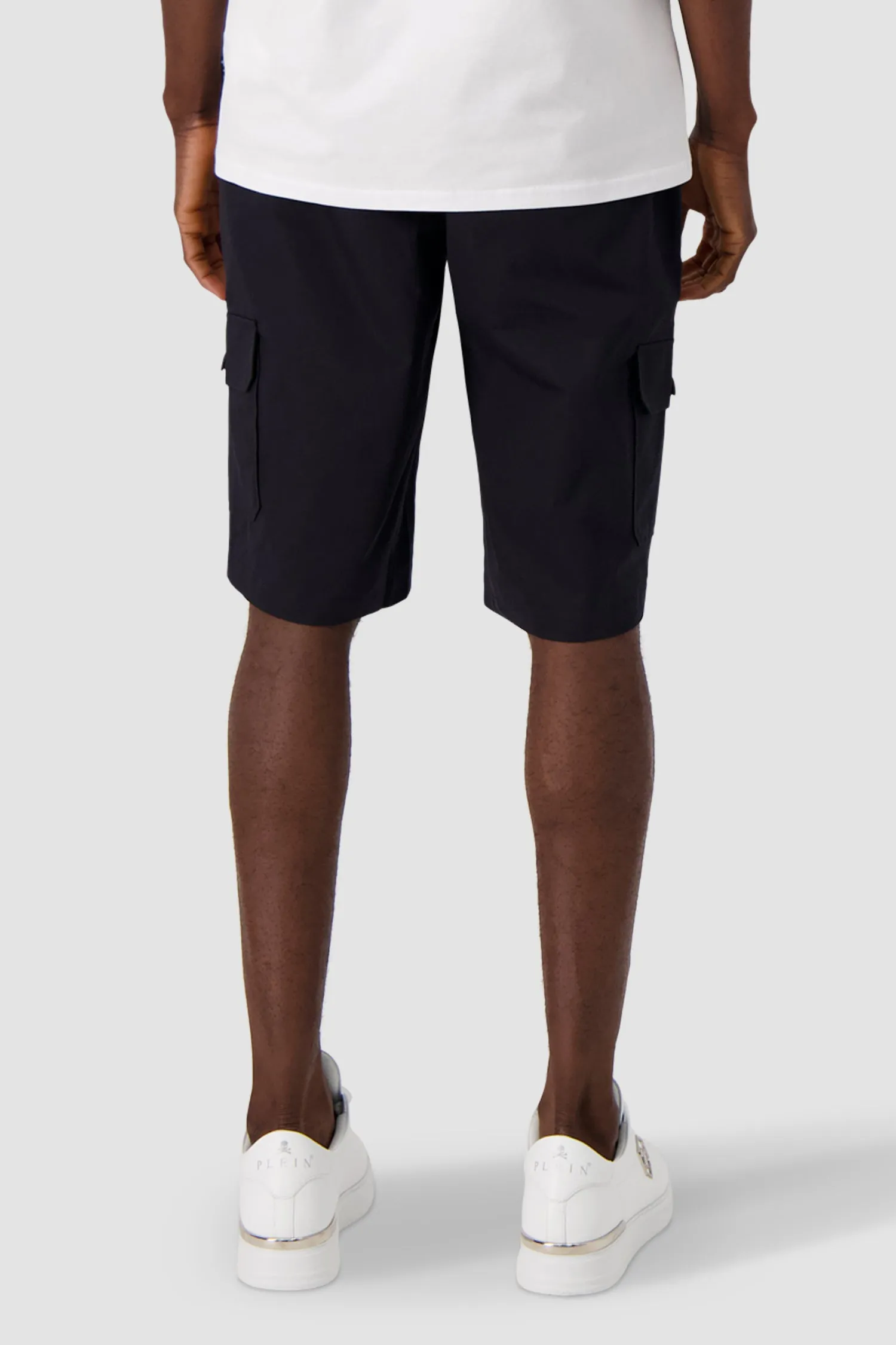 Philipp Plein Black Cargo Shorts