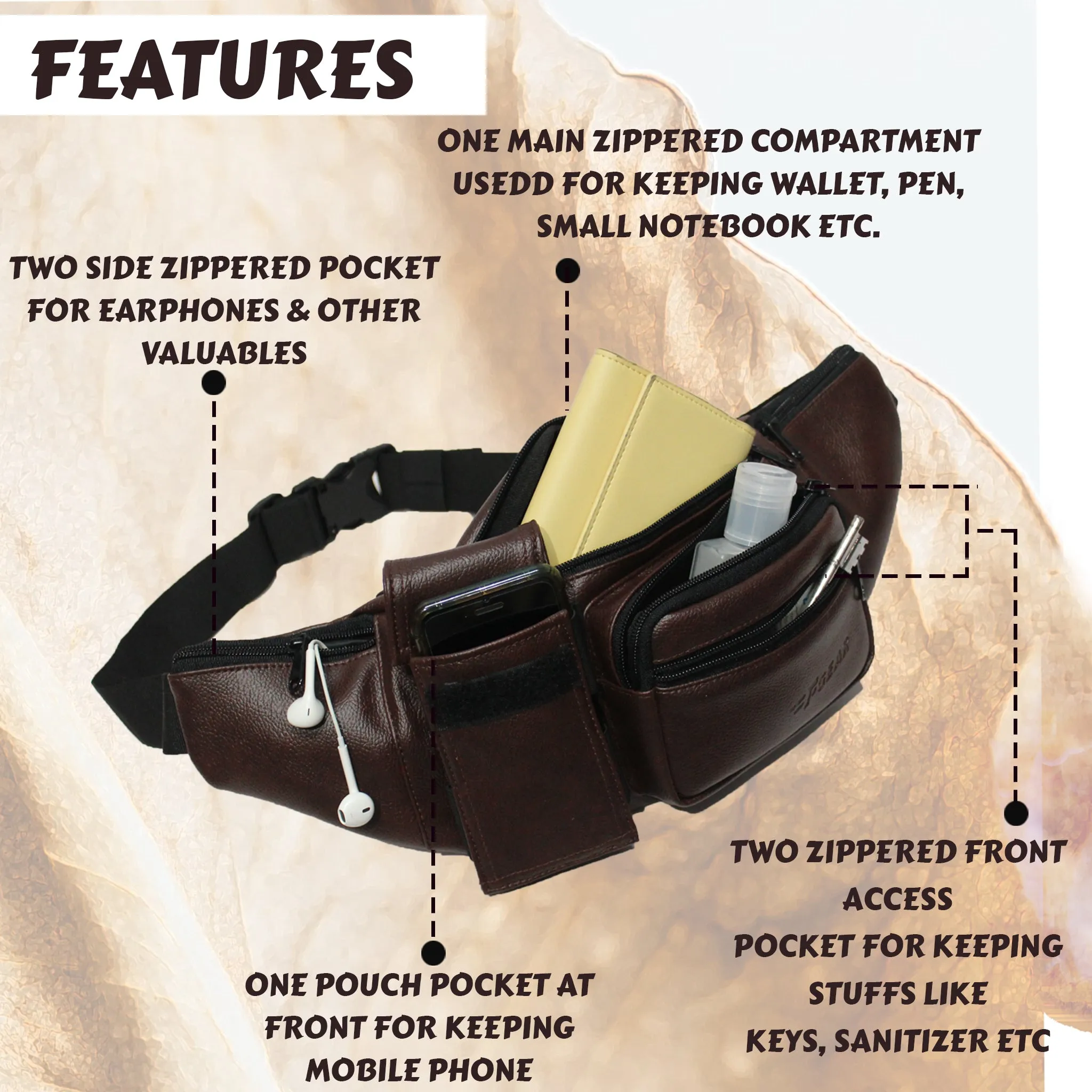 Potent Brown Waist Bag