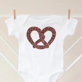 pretzel baby, one piece baby bodysuit, Philly baby, German baby