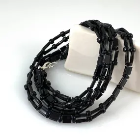 "Tile Wrap" Bracelet - Jet Black