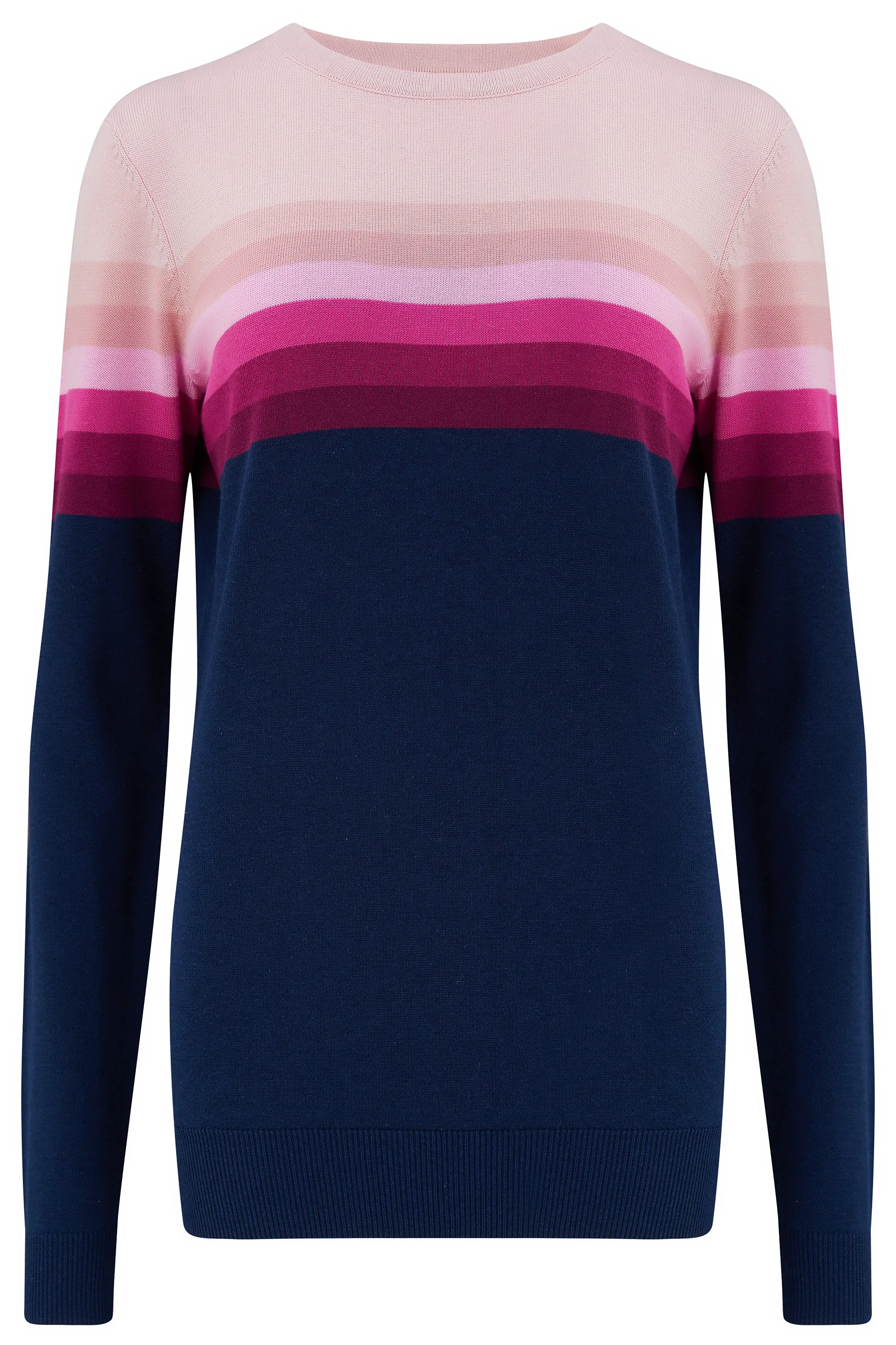 Rita Jumper - Navy, Pink Gradient Stripes