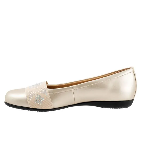 Samantha Champagne Ballet Flat Shoes