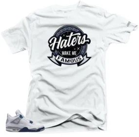 Shirt to Match Jordan 4 Retro White Midnight Navy - Haters