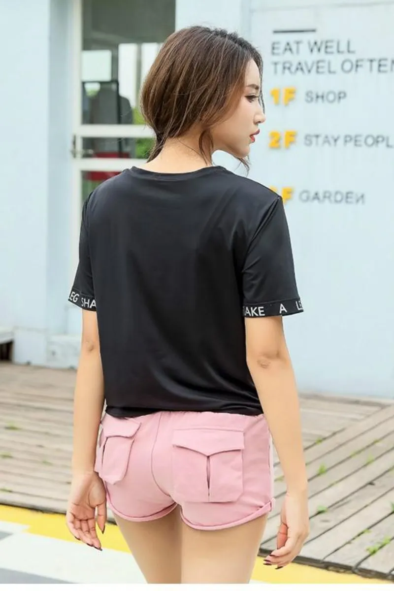 Short Sleeve Tie Front T-shirt