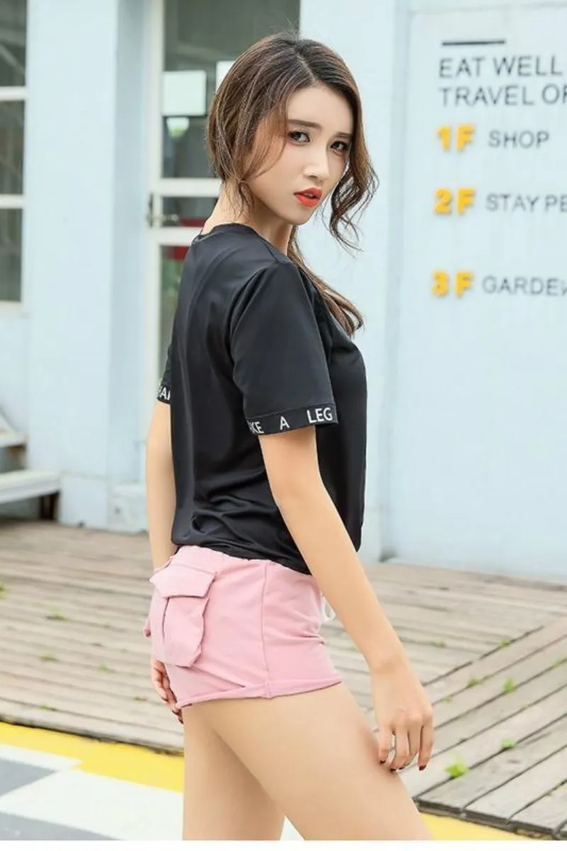 Short Sleeve Tie Front T-shirt