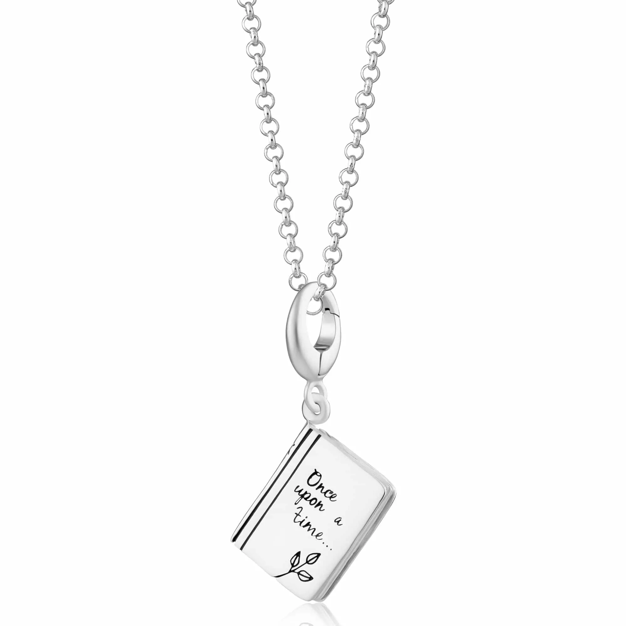 Silver Story Book Necklace