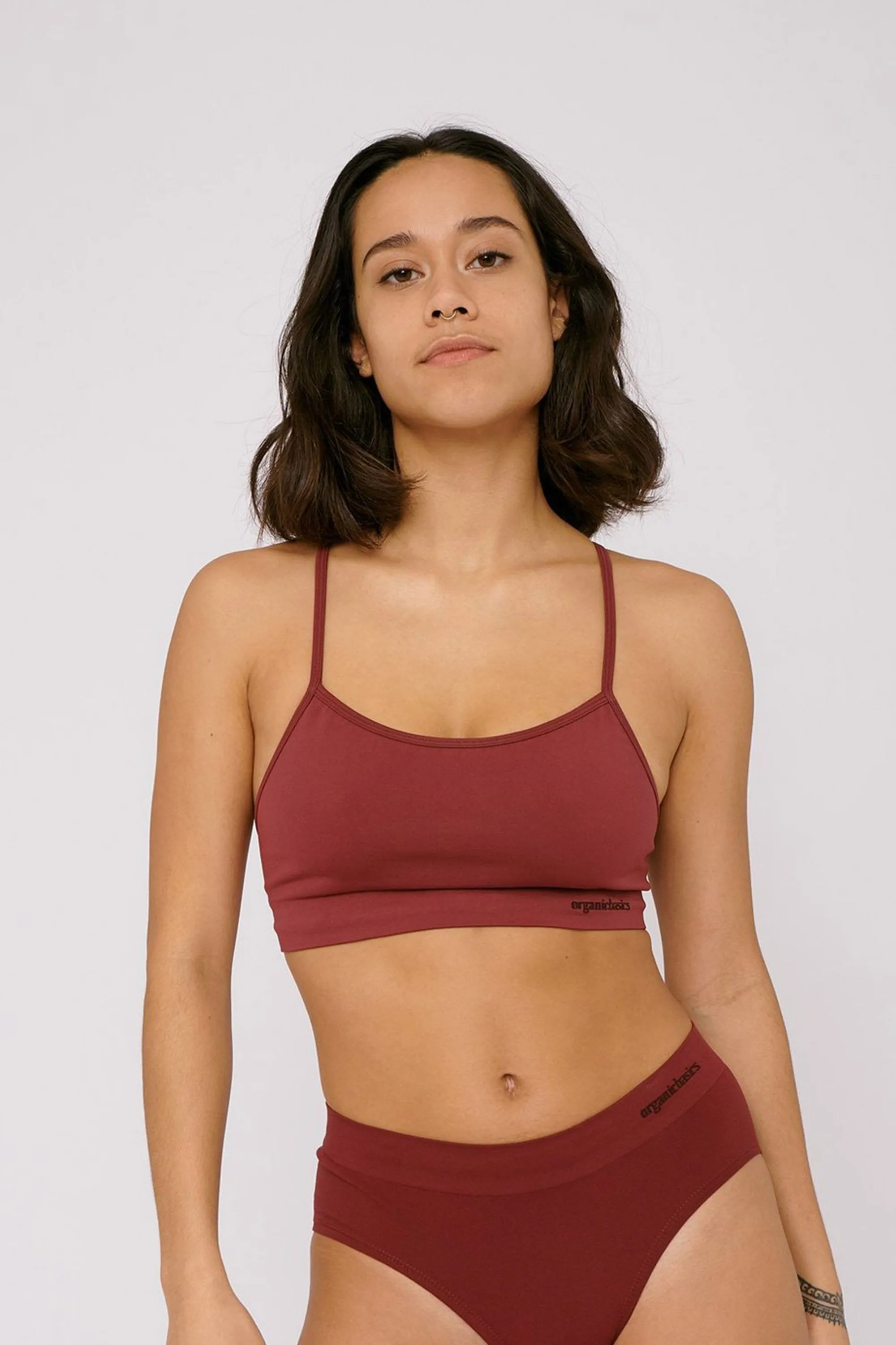 SilverTech™ active sports bra burgundy