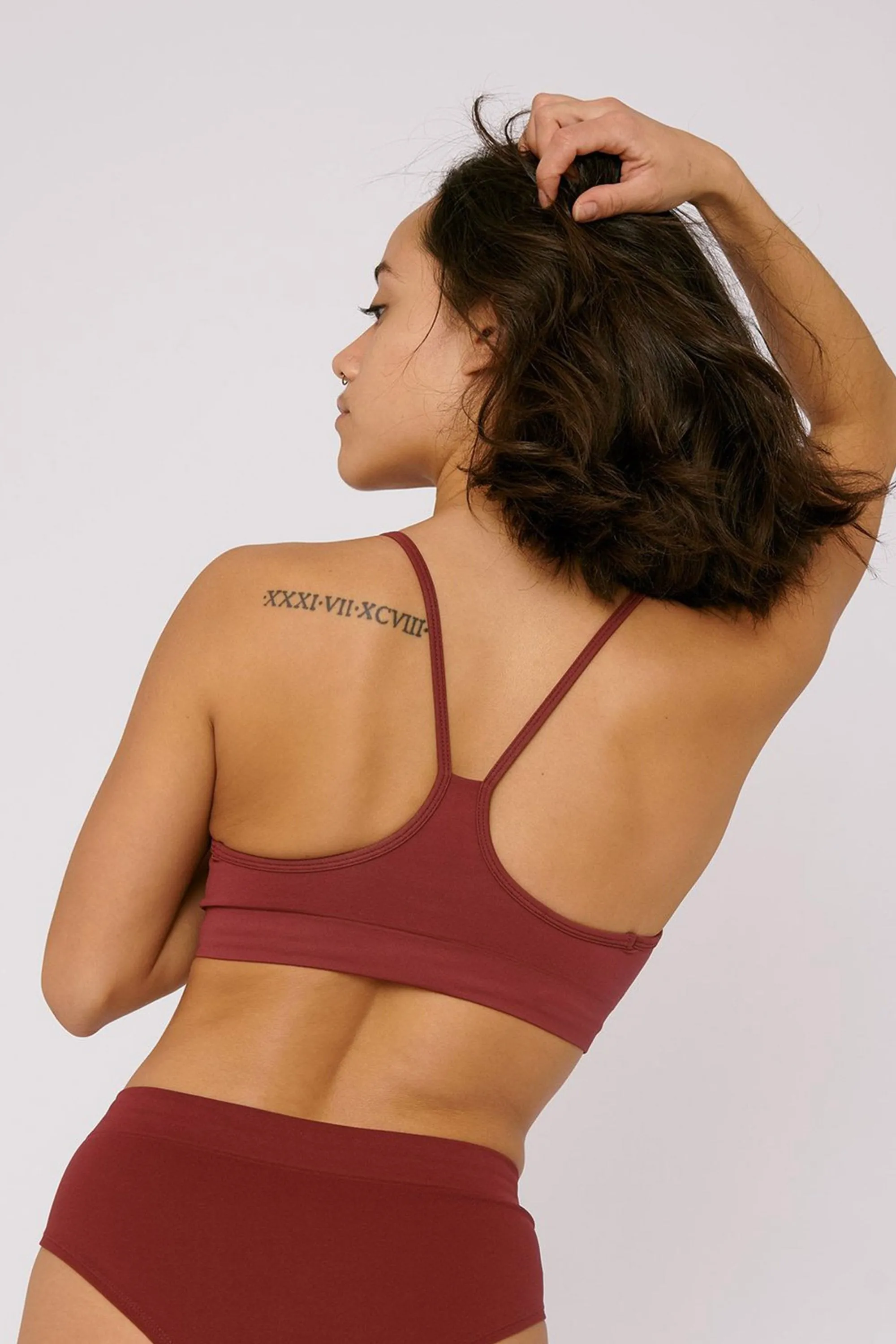 SilverTech™ active sports bra burgundy