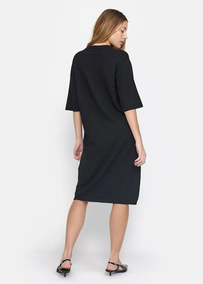 Soft Rebels Lea Polo Knit Dress SR224-217 Black