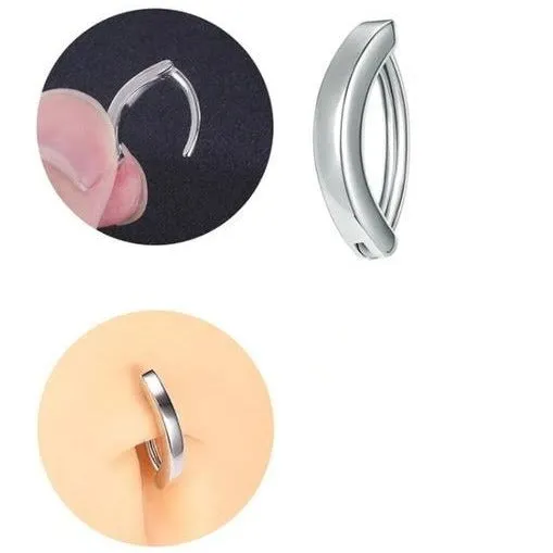 Steel Hinged Belly Button Clicker Hoop