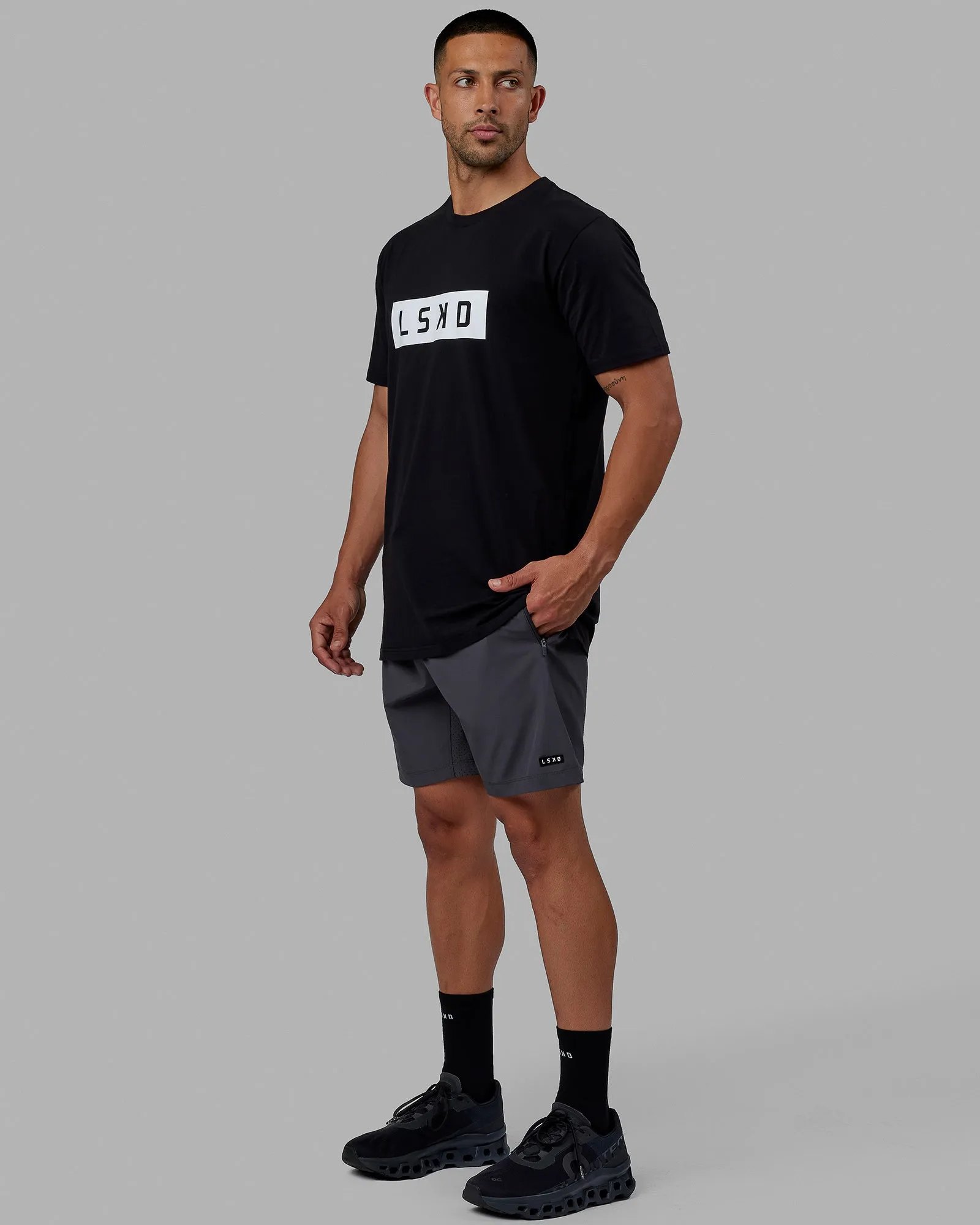 Strength FLXCotton Tee - Black-White