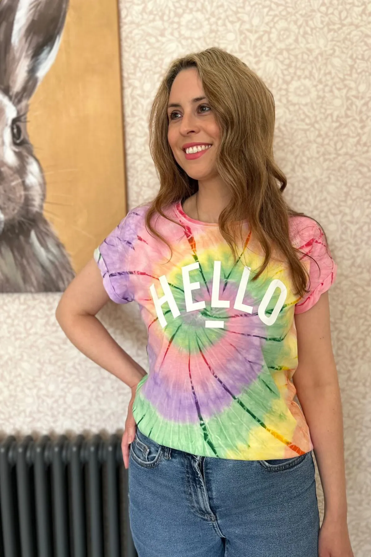 Tie Dye Hello T-shirt