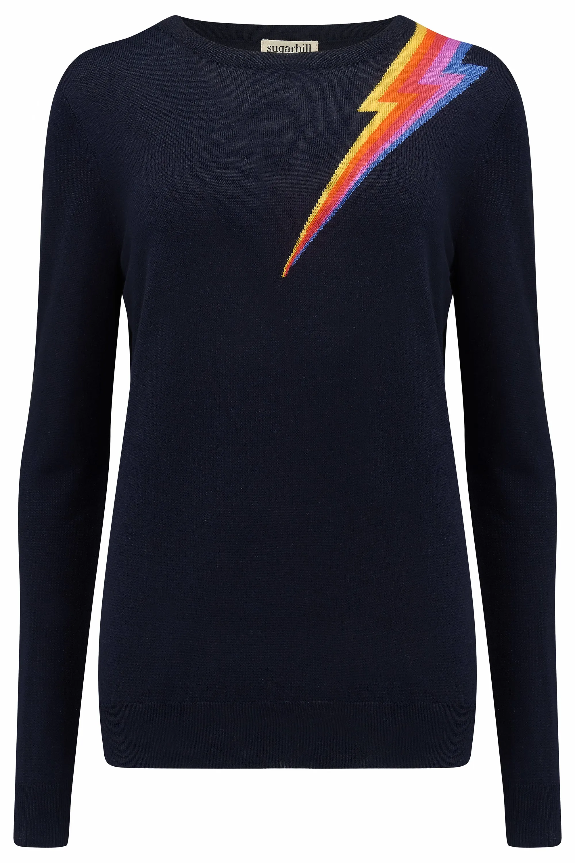 Velma Jumper - Navy, Sunset Lightning Flash