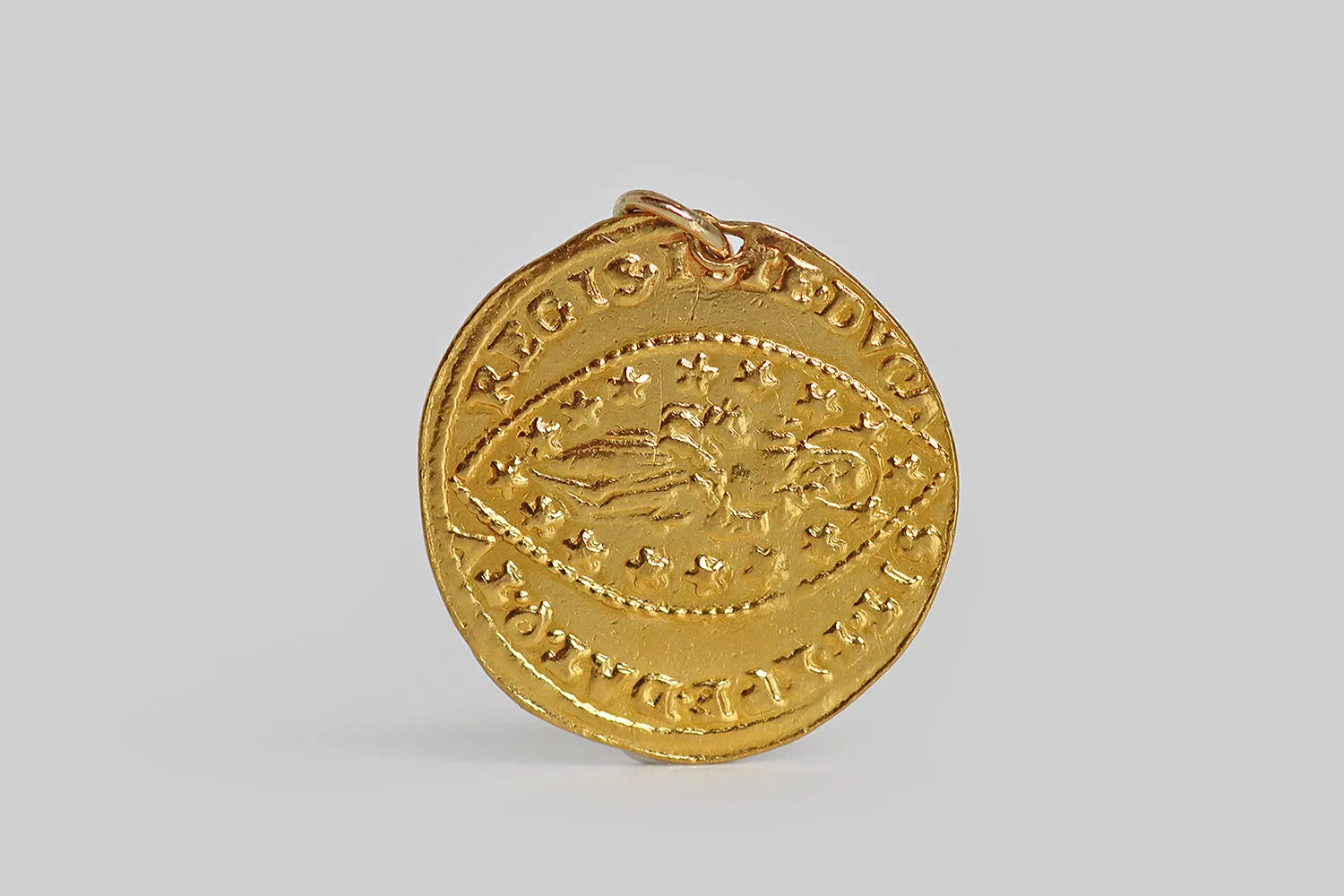 Victorian Punched Zecchino 24k Coin Pendant