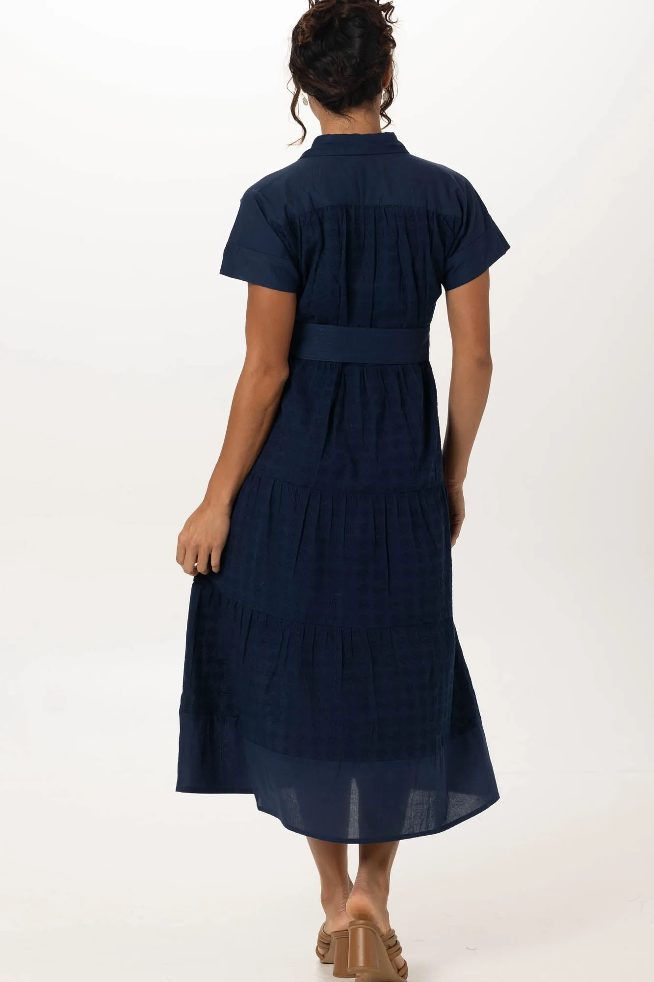 Wren Maxi Navy Embroidery