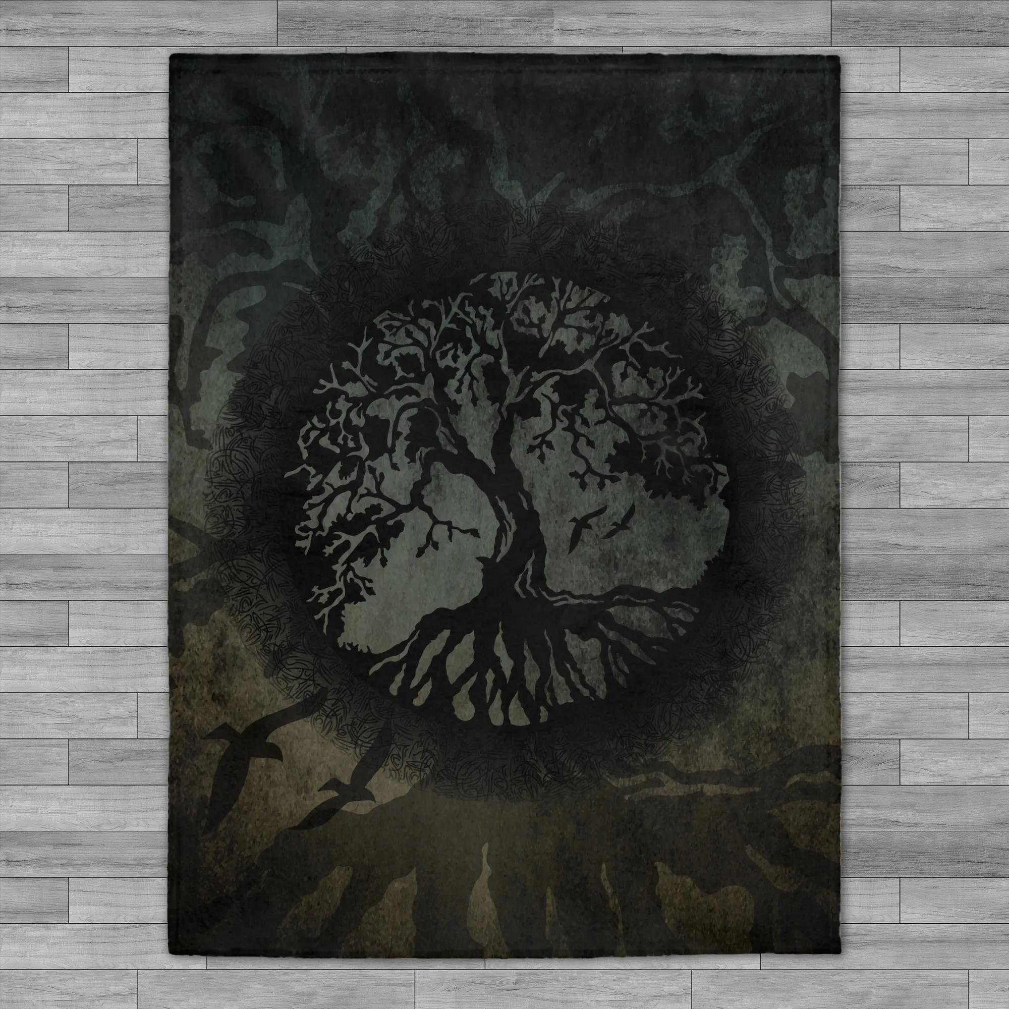 Yggdrasil World Tree of Life Velveteen Plush Throw Blanket