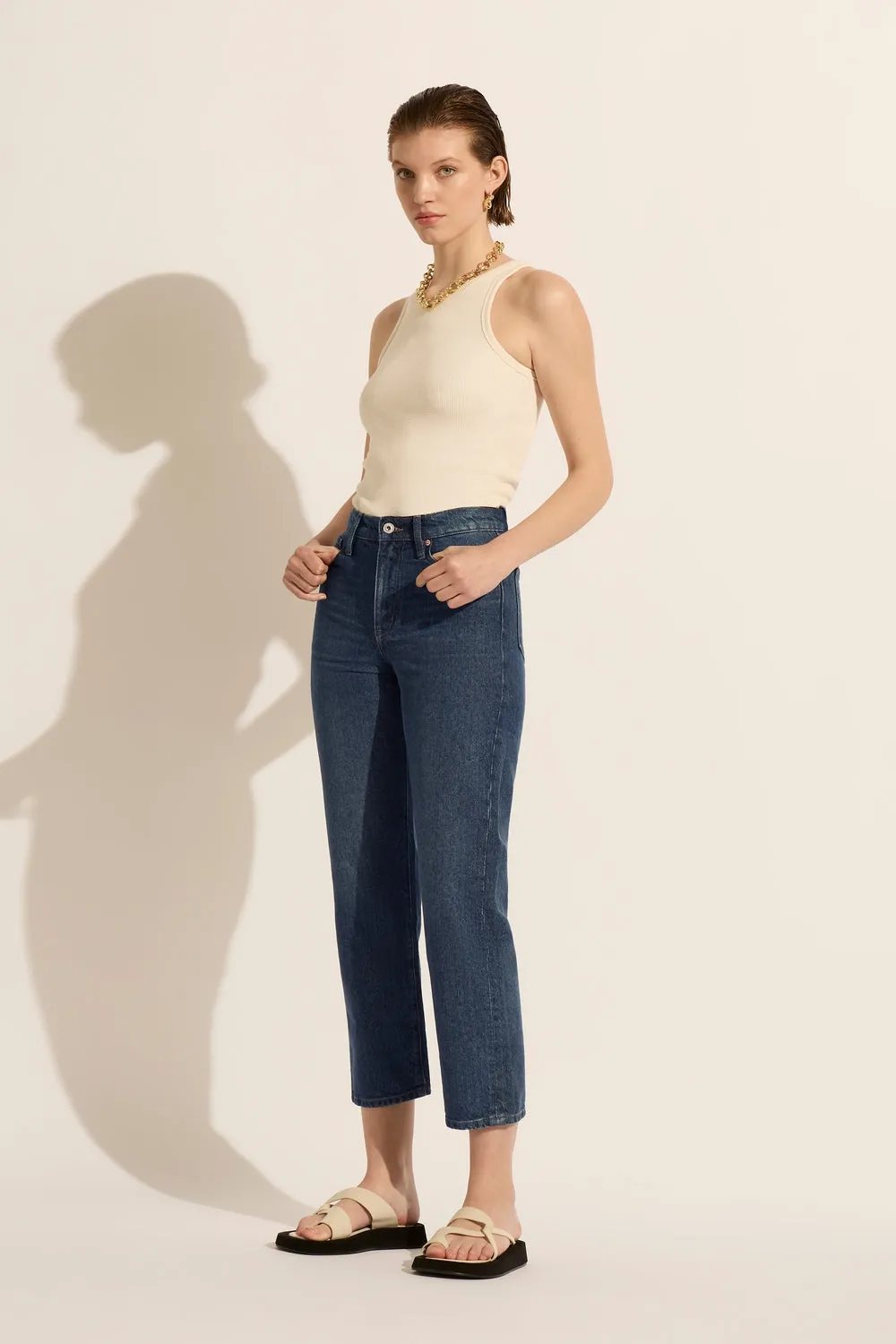 Zoe Crop High Rise Straight Jean - Stories